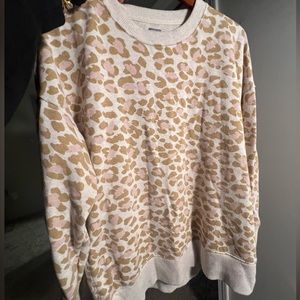 American Eagle leopard print sweatshirt